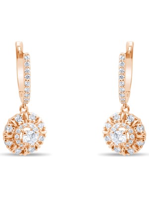 Lial Diamond 0.89 Karat Pırlanta Küpe ,doğal Pırlanta, Sertifikalı Mücevher