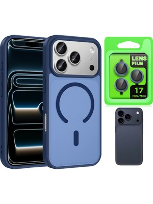 Vendas iPhone 17 Pro Kılıf M-Safe Şarj Özellikli Zore Babet Kapak + Kamera Lens Koruyucu