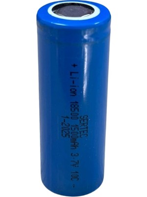 Çerçici Sertec 3.7V Li-Ion 18500 1500 Mah 10C Şarjlı Pil