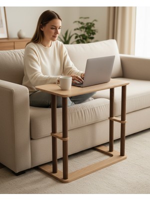 Cmdwood Cmd Wood Hempam Laptop Masası-Çalışma Sehpası – Ergonomik, Dayanıklı & Çok Yönlü Kullanımı – Ofis & Ev Için Çok Amaçlı Mdf’lam ve Ahşap Ayaklı