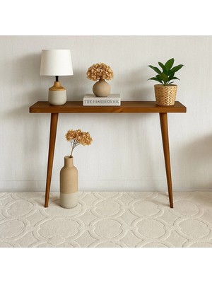 Feyza Design Doğal Masif Ahşap Masif Dresuar – El Yapımı, Özel Tasarım Konsol Masa Minimalist Masif Ahşap Dresuar