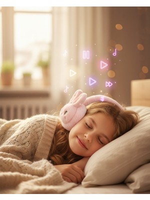 Kont Kablosuz Peluş Bluetooth Kulaklık 40MM Hoparlör ve Mikrofonlu