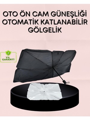 Kont Uv Korumalı Şemsiye Tipi Oto Güneşliği - Geniş Araç Uyumu