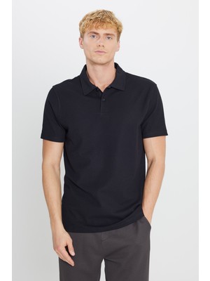 Altınyıldız Classics %100 Pamuk Slim Fit Dar Kesim Polo Yaka Jakarlı Tişört