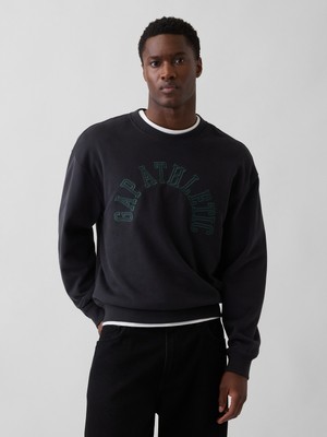 Gap Erkek Siyah Vintagesoft Terry Oversized Gap Athletic Sweatshirt