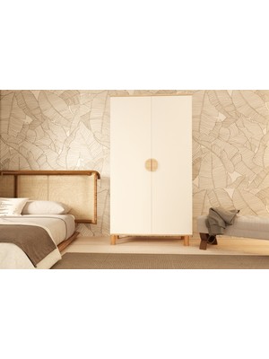 Metalia Gm 1002 2 Kapaklı Ayaklı Bohem Gardırop