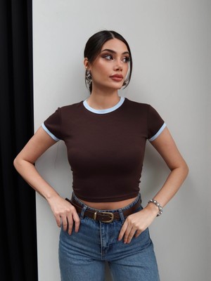 Esra Helvacı Biyeli Crop Tshirt