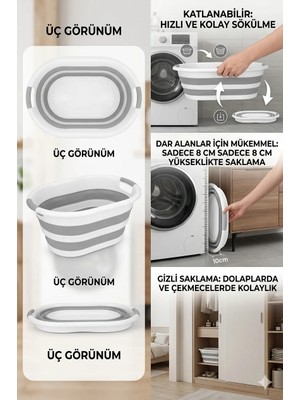 Genel Tedarik Katlanan Çamaşır Sepeti Akordiyon çamasır şepeti ev ofis araba sepet kova