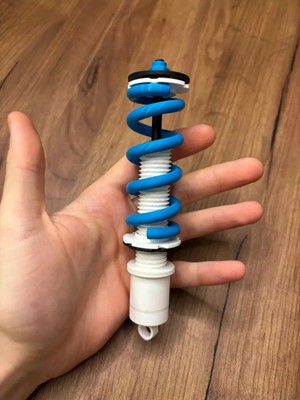 Mays 3D Studio 3D Baskı Dekoratif Amortisör Modeli | Yaylı Mini Süspansiyon Obje | Masaüstü Aksesuar