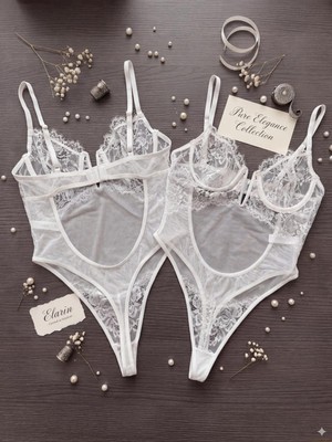 Elarin Dantel Transparan Body Kadın Iç Giyim