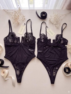 Elarin Dantel Transparan Body Kadın Iç Giyim