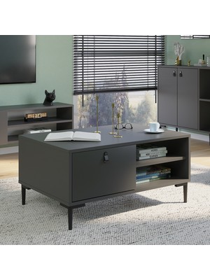 Nilah Alvin Modern Orta Sehpa Antrasit