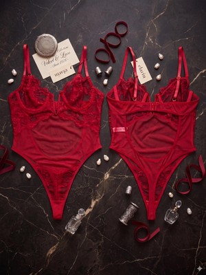 Elarin Dantel Transparan Body Kadın Iç Giyim