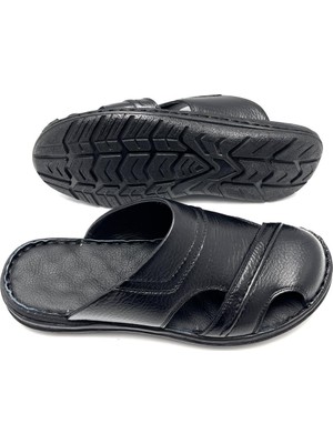 Umut Ayakkabı Hakiki Deri Ortopedik Masajlı Hafif Erkek Terlik