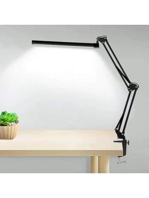 Cekar Store Kelepçeli LED Masa Lambası | Ayarlanabilir Salıncak Kol, Göz Yormayan Okuma Işığı, 3 Işık Modu & 10 Parlaklık, Ofis/ev Için – Siyah          [enerji Sınıfı A]