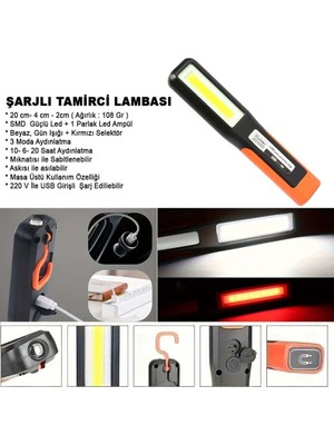 Pileli Store Şarjlı Tamirci Lambası WT-297