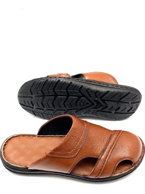 Umut Ayakkabı Hakiki Deri Ortopedik Masajlı Hafif Erkek Terlik