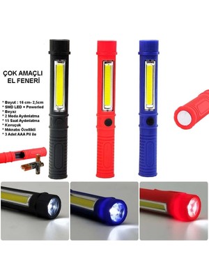 Pileli Store Çok Amaçlı Mıknatıslı Pilli El Feneri WT-1905