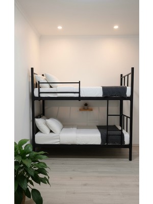 Modern Style Home Modern Ranza, Güneş Ranza, Metal Ranza, Ayrılabilir, 90X190 cm Siyah Ranza