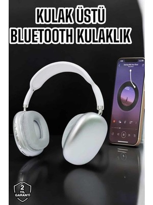 Zero Land Muratech P9 Plus Kablosuz Kulak Üstü Bluetooth Kulaklık Beyaz Mikrofonlu Kulaküstü Kablosuz Kulaklık