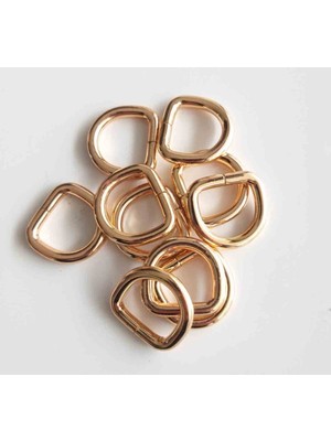 Angel Çanta Aksesuar Angel Kadın Çanta Aksesuar 10LU Light Gold Renkli 2 cm D Halka Şık ve Zarif Tasarım