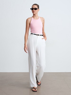 Dilvin 21051 Halter Yaka Askılı Top-Toz Pembe