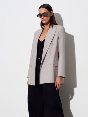 Dilvin 60799 Blazer Ceket-Vizon