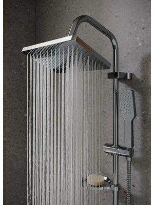 Creavit SH630 Tepe Duş Sistemi Kendinden Temizleyicili (Kare)