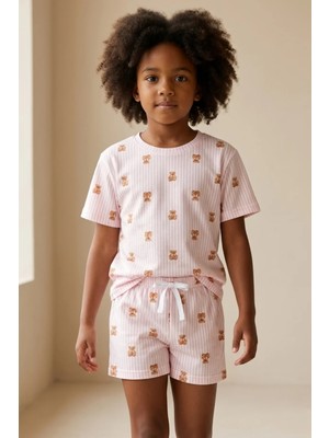 Bony Socks Teddy Desenli Çocuk Şortlu Pijama Takımı