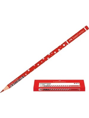 Faber-Castell Yıldız Kırmızı 12’li Kurşun Kalem Kutu Kalemler İçin Özel Tasarım