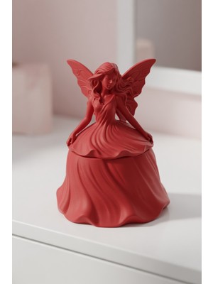 My Craft 3D MYCRAFT3D Peri Figürlü Takı Kutusu Dekoratif Mücevher Organizer Kapaklı Masaüstü Aksesuar