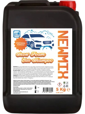 Newmix Snow Foam Oto Şampuanı 5 kg Portakal Kokulu Yüksek Cila ile Araç Bakımında Üstün Koruma