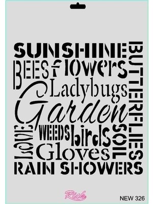 Luord-Store New Seri N-326 Stencil 35X25 cm