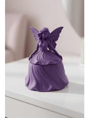 My Craft 3D MYCRAFT3D Peri Figürlü Takı Kutusu Dekoratif Mücevher Organizer Kapaklı Masaüstü Aksesuar