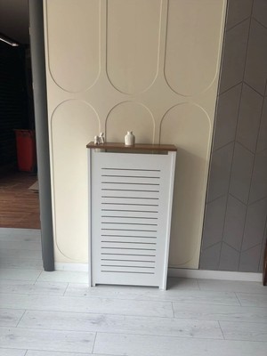 Feyza Design Tunacan Trend Teak-Beyaz Petek Önü Kaplama Yüksek Petekler Için Petek Kaplama Dresuar 56 Lık