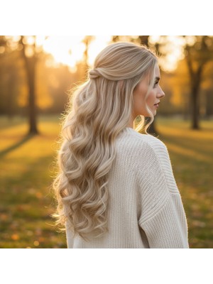 Luord-Store Fiber Sen Daalı 8 Parça Çıt Çıt / Kumral Beyaz Platin Röfleli