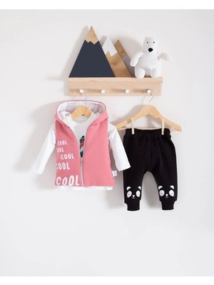 Luord-Store Yelekli 3 Lü Kız Bebek Takım