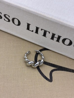 Hedef Bijuteri Gümüş Renk Burgulu Ayarlanabilir Basıc Pirinç Yüzük