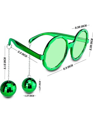 Luord-Store Disko Küpeli Parti Gözlüğü Yeşil Renk