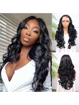 Luord-Store Siyah Bebek Lı Fiber Sen Yoğun Daalı Tül Peruk