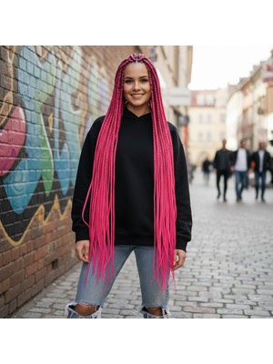 Luord-Store Afrika Örgüsü Rasta Için Sen / Koyu Pembe