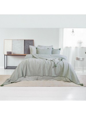 Özdilek Çift Kişilik Pike Takımı Gofreli Anjelica Mint