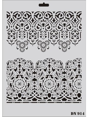 Luord-Store Dantel Seri DN-914 Stencil 35X25 cm