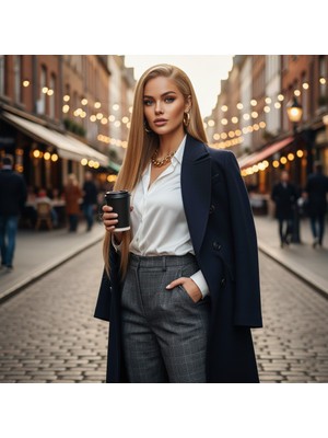 Luord-Store Düz Front Lace Gerçek Tül Peruk / Sıcak Karamel / 70/75CM