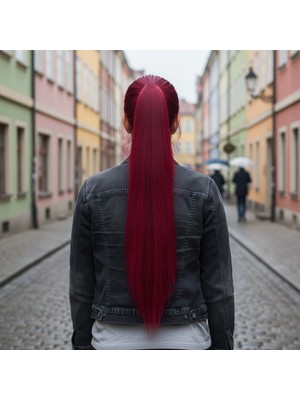 Luord-Store Tokalı Düz At Kuyruğu / Kızıl