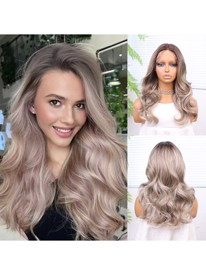 Luord-Store Kumral Platin Ombreli Işıltılı Bebek Lı Fiber Sen Tül Peruk