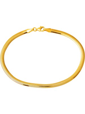 Bilezikci 22 Ayar 3 mm. Balıksırtı Altın Bileklik