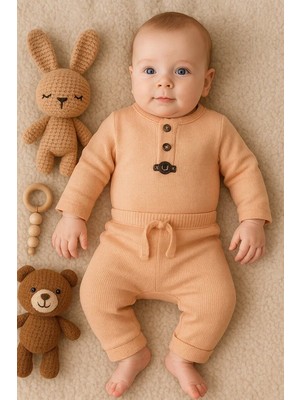 Luord-Store Waffle Çıtlı Düğmeli 2'li Mevsimlik Takım