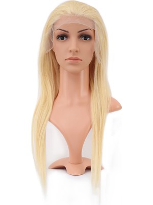 Luord-Store Gerçek Front Lace Düz Platin Tül Peruk / 60/65CM