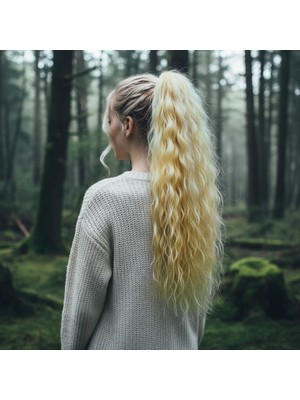 Luord-Store Bağlamalı Kabarık Daalı At Kuyruğu / Platin